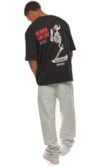 HEAVY OVERSIZE HEAVEN CALLING T-SHIRT BLACK