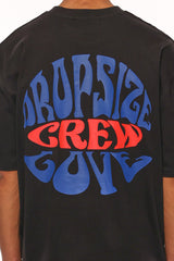 HEAVY OVERSIZE CREW LOVE T-SHIRT BLACK