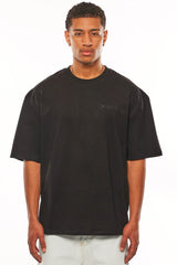HEAVY OVERSIZE CREW LOVE T-SHIRT BLACK
