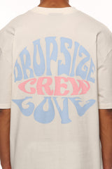 HEAVY OVERSIZE CREW LOVE T-SHIRT CREAM WHITE