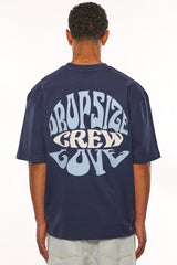 HEAVY OVERSIZE CREW LOVE T-SHIRT BLACK IRIS