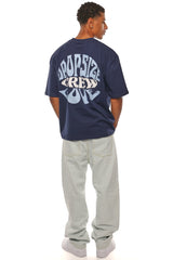 HEAVY OVERSIZE CREW LOVE T-SHIRT BLACK IRIS