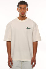 HEAVY OVERSIZE DREAM WITHOUT FEAR T-SHIRT CREAM WHITE