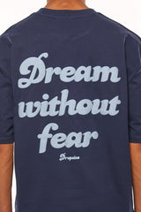 HEAVY OVERSIZE DREAM WITHOUT FEAR T-SHIRT BLACK IRIS