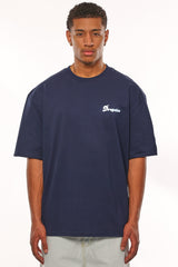 HEAVY OVERSIZE DREAM WITHOUT FEAR T-SHIRT BLACK IRIS