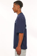 HEAVY OVERSIZE DREAM WITHOUT FEAR T-SHIRT BLACK IRIS