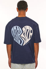 HEAVY BROKEN HEART T-SHIRT BLACK IRIS