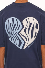 HEAVY BROKEN HEART T-SHIRT BLACK IRIS