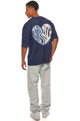 HEAVY BROKEN HEART T-SHIRT BLACK IRIS