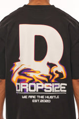 HEAVY OVERSIZE MELTING LOGO T-SHIRT BLACK