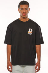 HEAVY OVERSIZE MELTING LOGO T-SHIRT BLACK