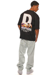 HEAVY OVERSIZE MELTING LOGO T-SHIRT BLACK