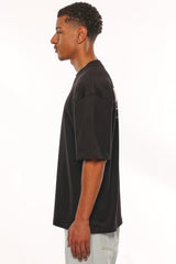 HEAVY OVERSIZE LESS TALK T-SHIRT BLACK