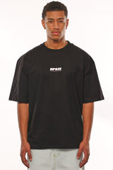 HEAVY OVERSIZE LESS TALK T-SHIRT BLACK