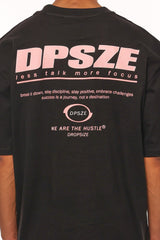 HEAVY OVERSIZE LESS TALK T-SHIRT BLACK