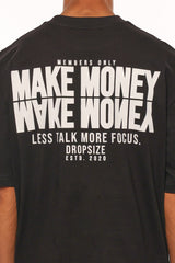 HEAVY OVERSIZE MORE FOCUS T-SHIRT BLACK