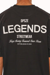 HEAVY OVERSIZE MOVING FORWARD T-SHIRT BLACK