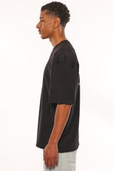 HEAVY OVERSIZE MOVING FORWARD T-SHIRT BLACK
