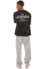 HEAVY OVERSIZE MOVING FORWARD T-SHIRT BLACK