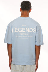 HEAVY OVERSIZE MOVING FORWARD T-SHIRT BABY BLUE