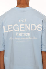HEAVY OVERSIZE MOVING FORWARD T-SHIRT BABY BLUE