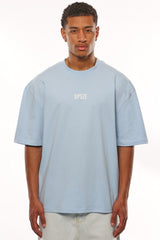 HEAVY OVERSIZE MOVING FORWARD T-SHIRT BABY BLUE
