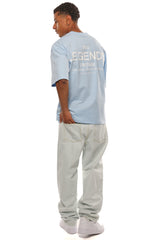 HEAVY OVERSIZE MOVING FORWARD T-SHIRT BABY BLUE