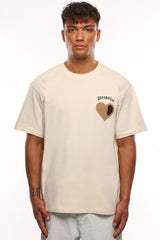 HEAVY OVERSIZE BROKEN HEART V2 T-SHIRT WHITE