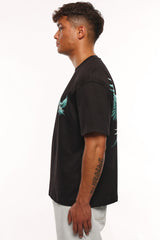HEAVY OVERSIZE BACK WING T-SHIRT BLACK