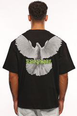 HEAVY DOVE LOGO T-SHIRT BLACK