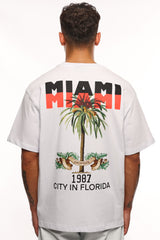 HEAVY FLORIDA PALM T-SHIRT BLACK