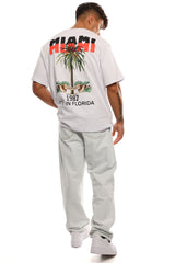 HEAVY FLORIDA PALM T-SHIRT BLACK