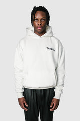 HEAVY OVERSIZE VINTAGE TOUR HOODIE CREAM WHITE