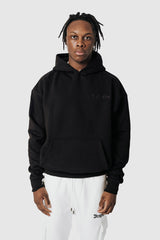HEAVY OVERSIZE PORTRAIT HOODIE BLACK