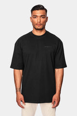 HEAVY OVERSIZE EMBO T-SHIRT BLACK