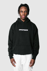 HEAVY OVERSIZE MOON DESIGN HOODIE WASHED BLACK
