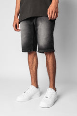 JEANS SHORT WASHED BLACK