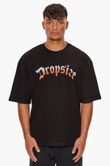 HEAVY OVERSIZE RAINBOW T-SHIRT BLACK