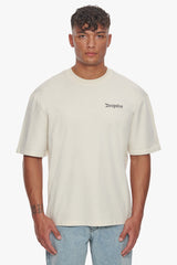 HEAVY BACKLOGO T-SHIRT COCONUT MILK / GREY