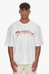 HEAVY OVERSIZE RAINBOW T-SHIRT CREAM WHITE