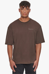 HEAVY OVERSIZE EMBO T-SHIRT CHOCOLATE BROWN