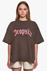 HEAVY BIG LOGO T-SHIRT CHOCOLATE BROWN