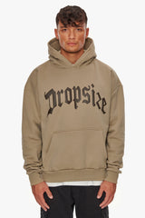 HEAVY FRONTLOGO HOODIE WEATHERED TEAK / CHOCOLATE