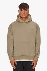 HEAVY OVERSIZE HD PRINT HOODIE WEATHERED TEAK