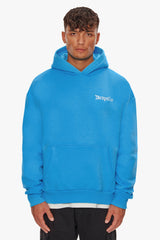 HEAVY OVERSIZE EMBO HOODIE LIGHT BLUE