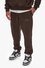 HEAVY HD PRINT JOGGER CHOCOLATE BROWN