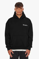 HEAVY BACKLOGO HOODIE BLACK / WHITE