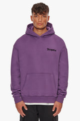 HEAVY OVERSIZE BACKPRINT HOODIE WASHED PURPLE