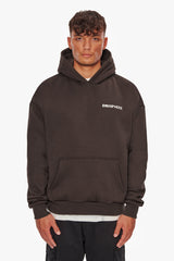 HEAVY OVERSIZE V2 CIRLCE HOODIE CHOCOLATE BROWN