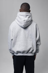 BOX LOGO DESIGN HOODIE HEATHER GREY